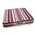 Portable multifunctional striped seat cushion with handle for outdoor and home usage - Multicolor Striped