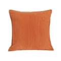 Orange corduroy throw pillow cover, soft striped square cushion case for sofa bedroom. - 40*40cm (110g) / Orange