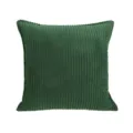 Dark green corduroy throw pillow cover, square striped cushion cover for sofa bed home decor - 40*40cm (110g) / Dark Green