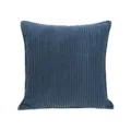 Blue corduroy throw pillow cover, solid color square cushion case for sofa and bed decor. - 40*40cm (110g) / Blue