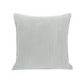Grey corduroy throw pillow cover solid color striped cushion cover for sofa bed home decor - 40*40cm (110g) / Light Gray