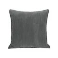 Grey corduroy throw pillow cover solid color square cushion case for sofa bedroom decor. - 40*40cm (110g) / Gray