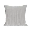 Grey corduroy pillow cover with striped texture, soft square cushion case for sofa bed. - 40*40cm (110g) / Gray