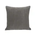 Grey corduroy throw pillow cover with vertical striped texture, ideal for sofa and bed decor. - 40*40cm (110g) / Gray