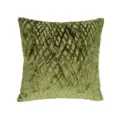 Green velvet jacquard square throw pillow cover geometric pattern cushion cover for sofa bed - 45x45cm / B240911-2 (160g)