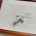 Kruis ketting schattige cool stijl emoticon hanger Y2K esthetische sieraden accessoire detail. - Kruis Haarclip (FS0909A) / Blauw