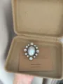 Vintage metal pearl rhinestone brooch detail shot, elegant niche design accessory for women. - Sun Flower (XZ0159B)