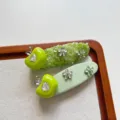 Green apple hair clips cute rhinestone floral bobby pins sweet hair accessories for women - Green Apple Hair Clip Style (FS0876)