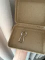 Minimalist silver keyhole metal brooch vintage fashion pin for women aesthetic daily accessory - Keyhole (XZ0162B)