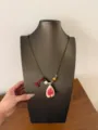 Resin fruit slice pendant necklace with beaded cord, long sweater chain for women summer. - Fig Style