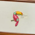 Vintage colorful enamel toucan bird brooch pin for women fashion personality chic jewelry - Pink Parrot Brooch (XZ0164D)