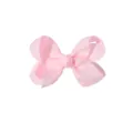Pink grosgrain ribbon butterfly bow hair clip for girls, cute handmade hair accessory. - Pink (11-116)