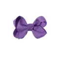 Barrette à cheveux faite main avec nœud en gros-grain violet pour filles, style quotidien. - Violet (18-463)