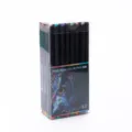 Lot de 48 stylos feutres fins de 0,4 mm dans un emballage de boîte transparente - Série d'illustrations de hibou / Lot de 48 (0.4mm) / Coloré