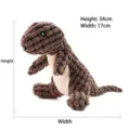 Strapazierfähiges braunes Plüsch-Dinosaurier-Hundespielzeug, 34 cm Höhe, SKU-Variante - Stehender Tyrannosaurus Rex / Braun