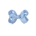 Barrette à cheveux nœud en ruban gros-grain bleu clair pour filles, accessoire artisanal - Light Blue (14-333)