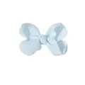 Barrette à cheveux nœud en ruban gros-grain bleu clair pour enfants, style classique. - Light Blue (6-303)