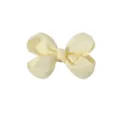 Barrette à cheveux élégante avec nœud en ruban gros-grain crème pour enfants accessoire - Cream (25-824)
