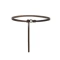 Ceinture fine en cuir marron foncé minimaliste avec nœud élégant, accessoire polyvalent robe. - 105cm / Café