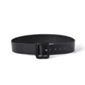 Black wide leather belt for women trench coat dress coat decorative waist cinch strap chic. - 100cm / Black