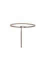 Minimalist women's thin leather belt with knot design, versatile accessory for dress or suit. - 105cm / Light Khaki