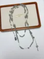 French court style multi-layer pearl tassel necklace retro long sweater chain for women chic - Stacked Pearl Key Style (XL3204)