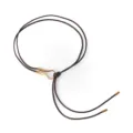 Women PU Faux Leather Rope Waist Chain Belt Elegant Knotless Metal Loop Design Main View - Coffee / 125cm