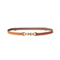 Brown leather belt for women, elegant metal buckle waist belt for dresses and suits. - 95cm / Camel