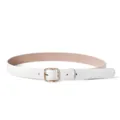 Stijlvolle witte damesriem gewatteerd met goudkleurige kettinggesp voor jeans jurk - 100cm / Wit
