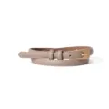 Sottile cintura in pelle da donna elegante fascia in vita taupe versatile chic moda - Khaki chiaro