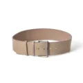 Khaki suede-like wide belt for women featuring a minimalist alloy pin buckle variant - Matcha Green