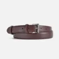 Women's leather belt dark brown classic buckle casual waist strap for jeans and suits variant - Dusty Purple / 105cm