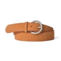Brown suede belt for women with metal pin buckle, perfect for jeans and dresses, stylish. - 105cm / Camel