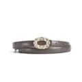 Women rhinestone oval buckle leather belt casual dress jeans strap brown waist belt - 105cm / Coffee