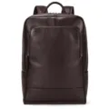 Men's luxury leather business backpack casual laptop travel daypack brown color bag - 9793-Coffee