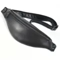 Men's Black Genuine Leather Waist Bag Fashion Casual Crossbody Chest Bag Outdoor Use - 1033-Oil Wax Leather Black