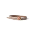 Taupe thin leather belt with elegant rose metal buckle for women dress and daily sweater styling. - Light Khaki / 105cm