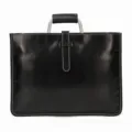 Élégant cartable en cuir noir pour homme, sac de document d'affaires élégant et résistant. - Noir