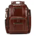 Vintage genuine leather men backpack with multiple pockets and large travel capacity. - 9517 / 9517-Wine Red