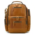 Vintage men's genuine leather backpack, large capacity travel casual cowhide school bag. - 9517 / 9517-Light Brown