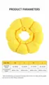 Pet recovery collar size chart detailing XS to L measurements for cats and dogs safely. - XS / Classic Style - Sunflower