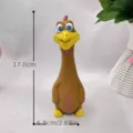 Jouet poulet en latex marron couineur pour chiens, variante de divertissement pour animaux. - Brun