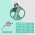 Suede pet harness and leash set for small dogs and cats, breathable soft vest style, grey-green. - S / Harness + 1.5m Flat Leash Set / Grey Green