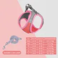 Suede pet harness and leash set for small dogs, comfortable grey-pink chest strap design. - S / Harness + 1.5m Flat Leash Set / Dusty Pink