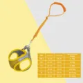 Suede Pet Chest Strap Dog Harness Yellow Color Detailed Size Chart Guide Info - S / Harness + 1.5m Cotton Leash Set / Grey Yellow