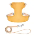 Gele vest-stijl huisdier kat hond tuig bijpassende riem voor veilige wandelingen buiten. - XS / Geel
