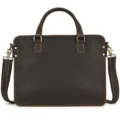 Nuova borsa ventiquattrore da uomo vintage in vera pelle 16 pollici a tracolla - Grande 43cm / Marrone scuro