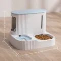 Automatic pet feeder and water dispenser double bowl set for cats and dogs with large capacity. - Grass Green
