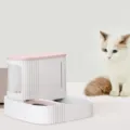 Distributeur automatique de nourriture et d'eau pour animaux bol 3L pour chats chiens - Combo Distributeur Gravitationnel Eau et Nourriture / Rose
