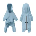 Imperméable Chien Bleu Clair Vêtement Quatre Pattes avec Capuche Réflective Animaux - S / Bleu